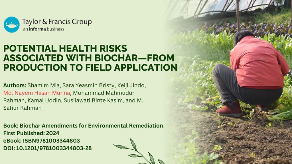 Potential Health Risks Associated with Biochar—From Production to Field Application